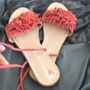 Orange Sping sandals 👒